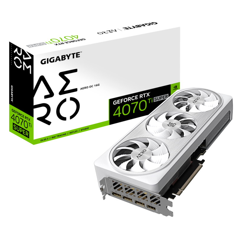 Gigabyte GV-N407TSAERO OC-16GD 1.0 NVIDIA 16 GB GeForce RTX 4070 Ti SUPER GDDR6X PCI-E 4.0 HDMI ports quantity 1 Memory clock sp
