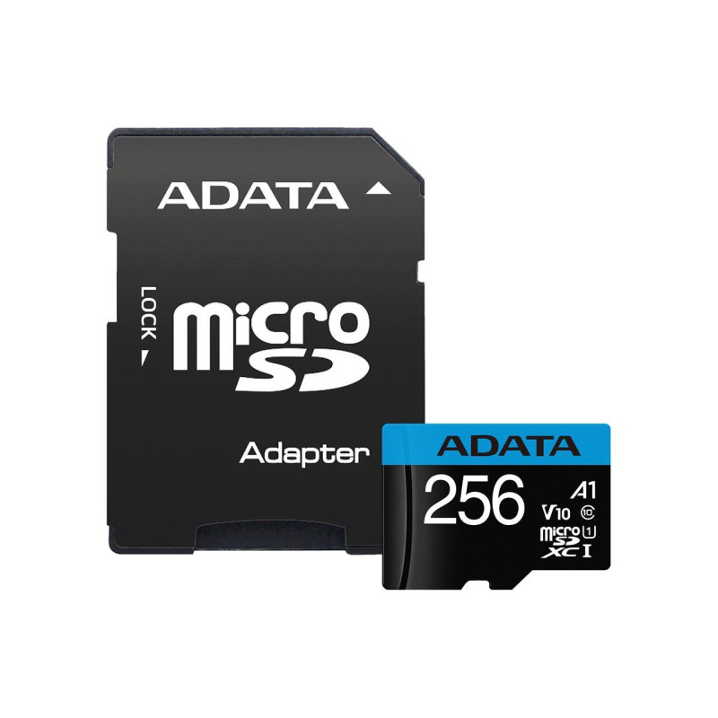 A-DATA 256GB microSDHC Card (Class 10) with 1 Adapter, retail ADATA