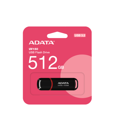 ADATA AUV150 512GB USB Flash Drive, Black ADATA
