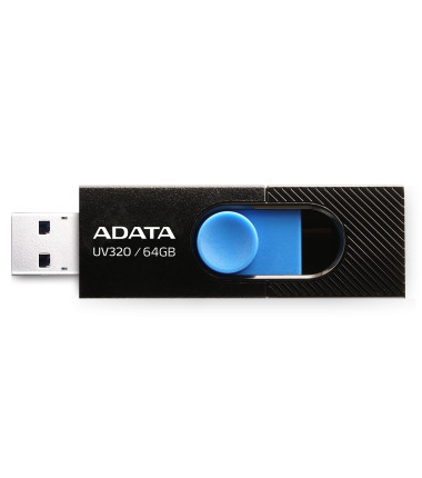 ADATA AUV320 64GB USB Flash Drive, Black/Blue ADATA