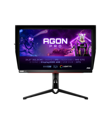 AOC Monitor  Agon Pro AG254FG  24.5 " IPS FHD 16:9 1 ms 400 cd/m² Black HDMI ports quantity 2 360 Hz
