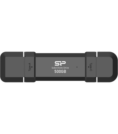 SILICON POWER Dual USB-C/USB 3.2 Gen 2 Portable External SSD, Steam Deck and iPhone 15 Pro, 500GB Silicon Power