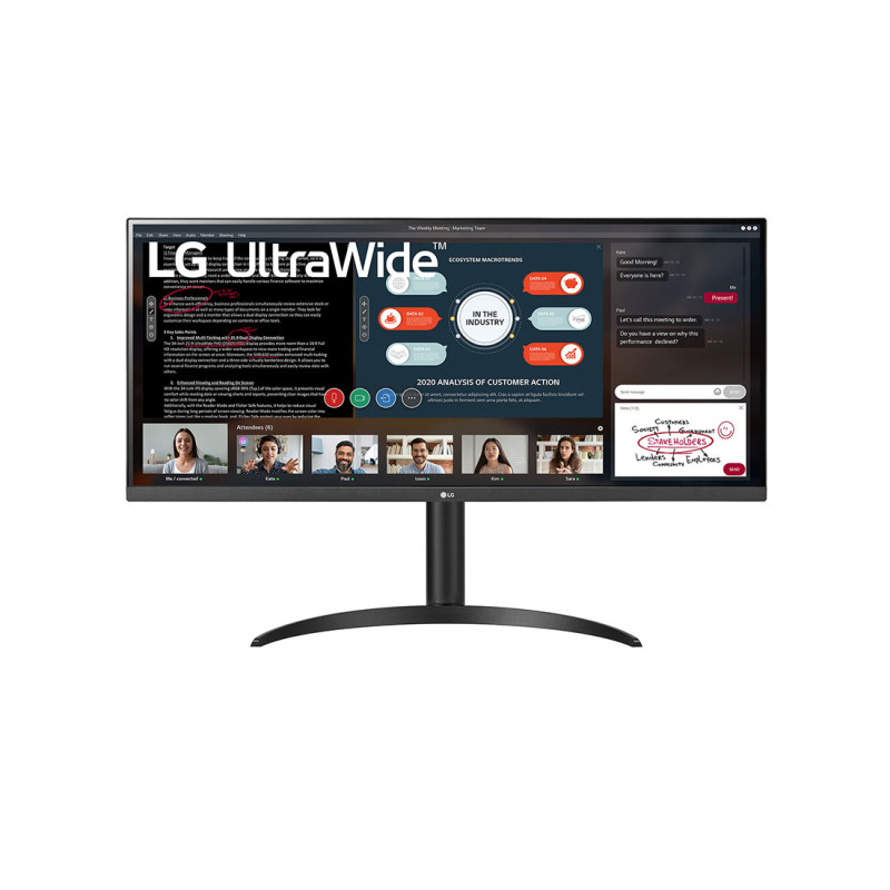 LG | 34WP550-B | 34 " | IPS | UltraWide Full HD | 21:9 | 5 ms | 200 cd/m² | Black | Headphone Out | HDMI ports quantity 2 | 75 H