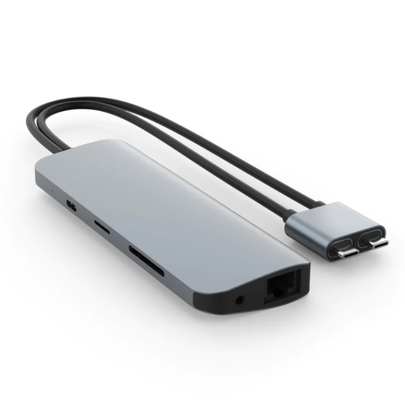 Hyper HyperDrive Dual USB-C 10-in-2 Dual 4K Hub - Space Grey - For Intel & M1/M2 Pro/Max MB Pro