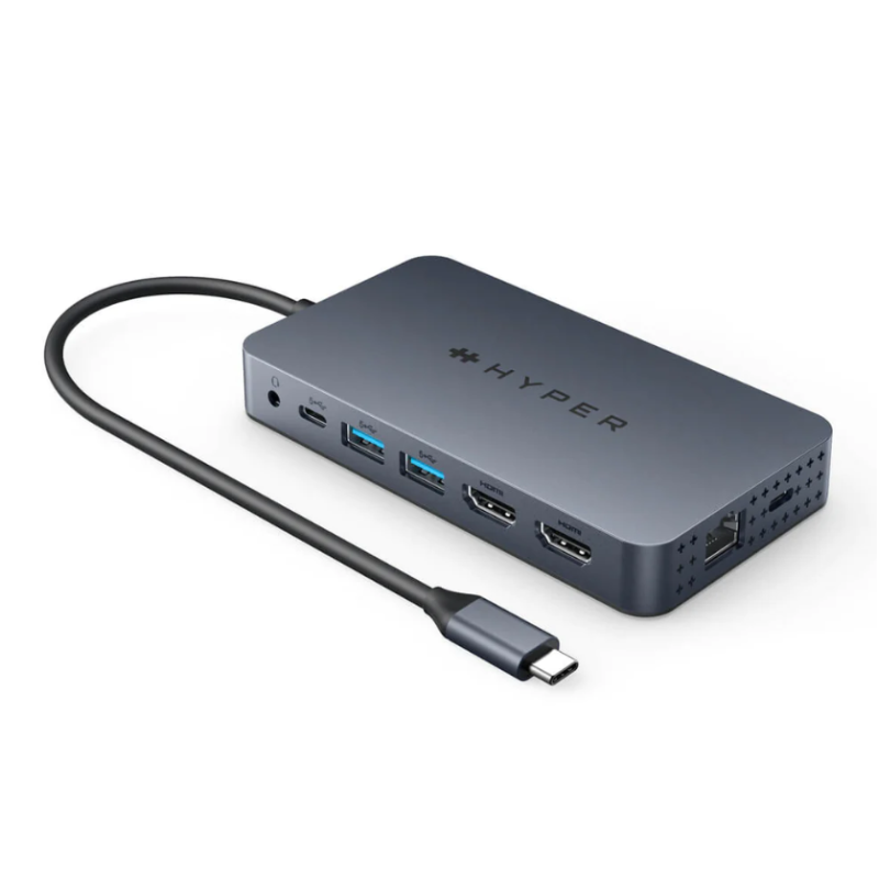 Hyper HyperDrive Dual HDMI 10-in1 Travel Dock for M1 MacBook (silicon Motion)