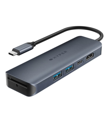 Hyper HyperDrive EcoSmart Gen.2 Universal USB-C 6-in-1 Hub w 100 W PD Power Pass-thru