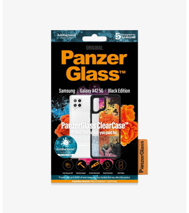 PanzerGlass | Clear Case | Samsung | Galaxy A42 5G | Hardened glass | Black AB | Case Friendly,  More than 19% better protecting