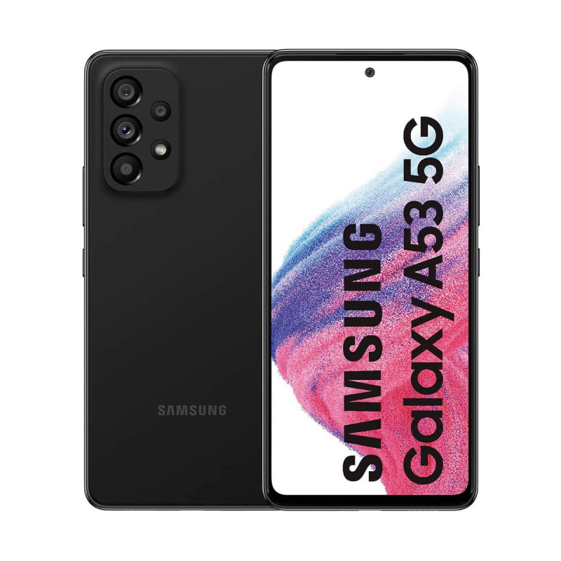 Galaxy | A53 5G (A536) | Black | 6.5 " | AMOLED | 1080 x 2400 pixels | Exynos 1280 (5 nm) | Internal RAM 4 GB | 128 GB | MicroSD