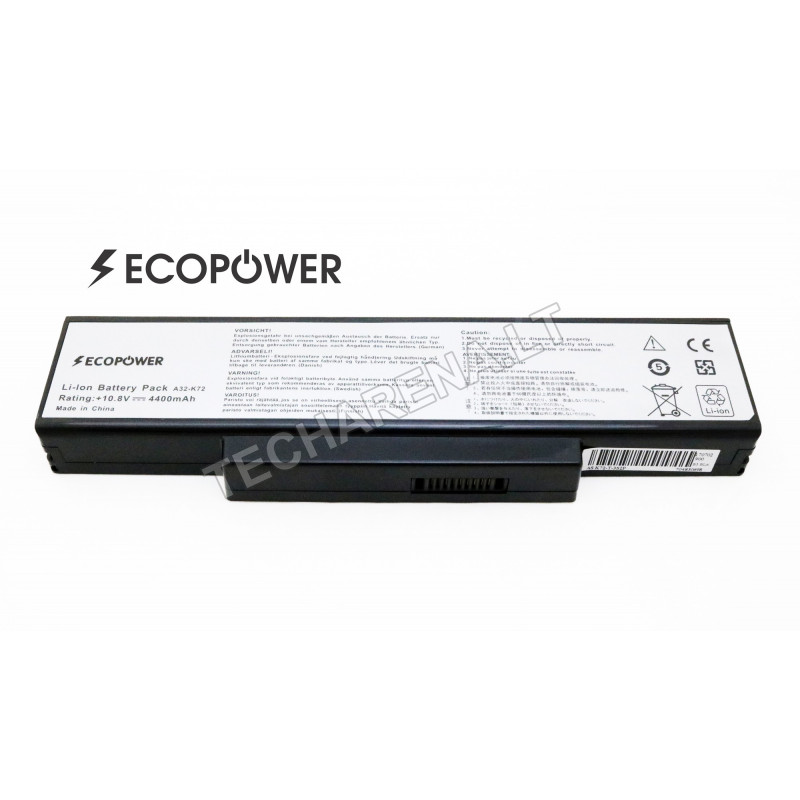 ASUS battery A32-K72 A32-N71 4400mAh EcoPower ASUS battery A32-K72 A32-N71 4400mAh EcoPower