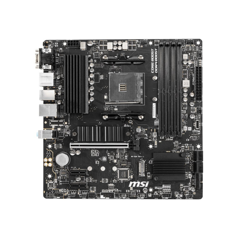MSI | B550M PRO-VDH | Processor family AMD | Processor socket AM4 | DDR4 | Memory slots 4 | Number of SATA connectors 4 | Chipse
