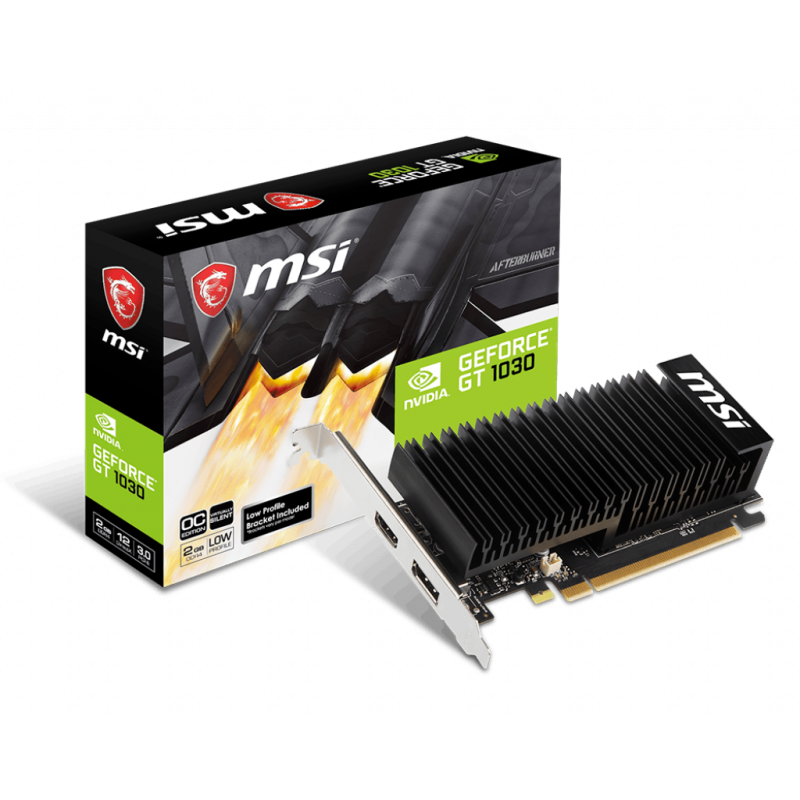 MSI | GeForce GT 1030 2GHD4 LP OC | NVIDIA | 2 GB | GeForce GT 1030 | DDR4 | DVI-D ports quantity | HDMI ports quantity 1 | PCI 