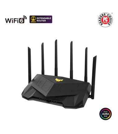 Dual Band WiFi6 Gigabit Router | TUF Gaming AX6000 | 802.11ax | 1148+4804 Mbit/s | 10/100/1000 Mbit/s | Ethernet LAN (RJ-45) por
