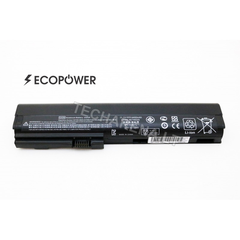 HP SX06 Elitebook 2560p 2570p EcoPower 6-cell 4400mAh battery