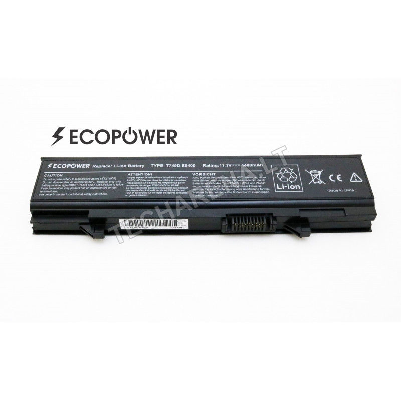 Dell KM742 T749D latitude E5400 E5410 E5500 E5510 EcoPower 6 celių 4400mah baterija