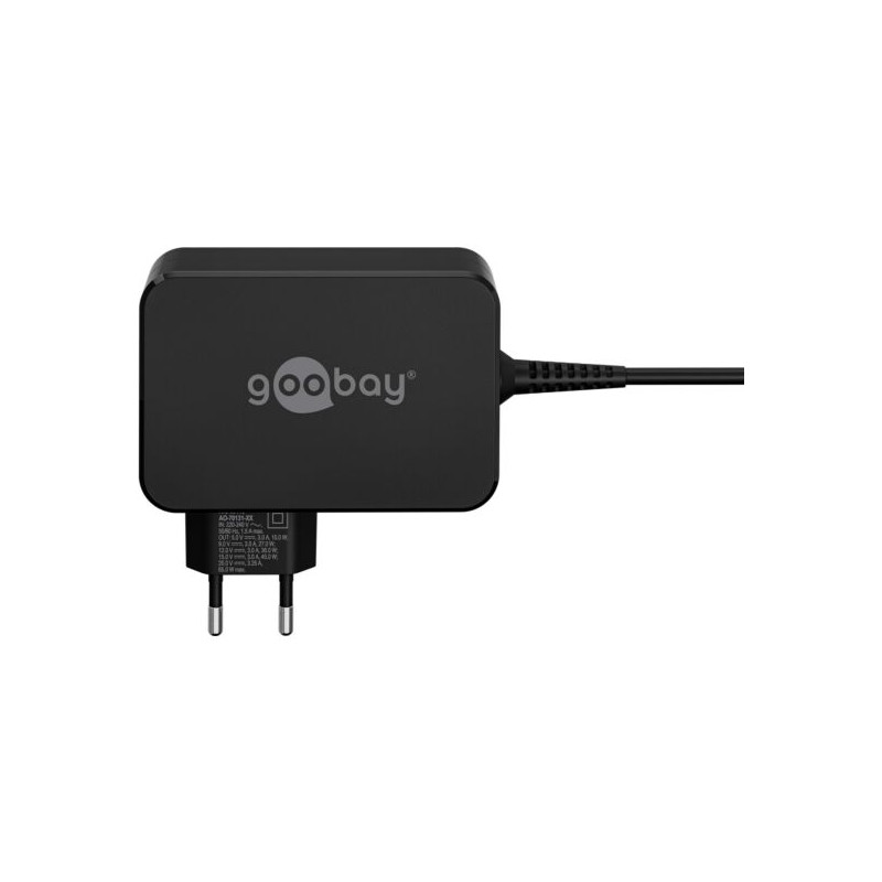 Goobay 65419 USB-C Charger for Laptops (65 W) Black Goobay