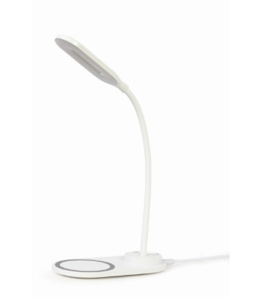 Gembird TA-WPC10-LED-01-W Desk lamp with wireless charger, White
