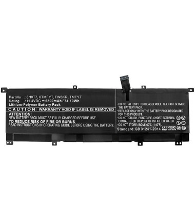 Dell battery 8n0t7 08n0t7 xps 15 9575 precision 5530 p73f 68Wh CP