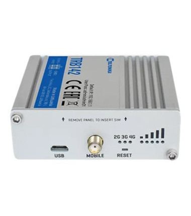 Teltonika TRB142003000 Gateway, 2G/3G/4G LTE (Cat 1), Equipped with RS232 for serial communication | LTE Gateway | TRB142 | No W