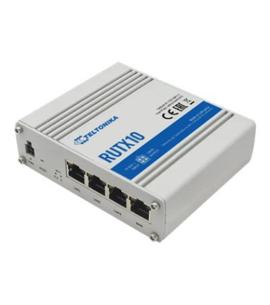 Industrial Router | RUTX10 | 802.11ac | 867 Mbit/s | 10/100/1000 Mbit/s | Ethernet LAN (RJ-45) ports 4 | Mesh Support No | MU-Mi