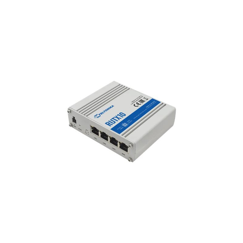 Industrial Router | RUTX10 | 802.11ac | 867 Mbit/s | 10/100/1000 Mbit/s | Ethernet LAN (RJ-45) ports 4 | Mesh Support No | MU-Mi