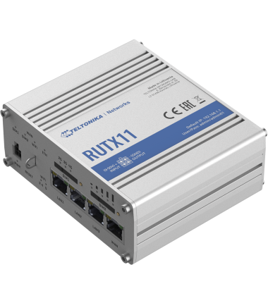 Industrial Router 4G LTE Cat6 DualSIM | RUTX11 | 802.11ac | 867 Mbit/s | 10/100/1000 Mbit/s | Ethernet LAN (RJ-45) ports 4 | Mes