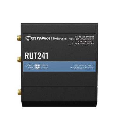 LTE Router | RUT241 | 802.11n | Mbit/s | 10/100 Mbit/s | Ethernet LAN (RJ-45) ports 2 | Mesh Support No | MU-MiMO No | 2G/3G/4G 