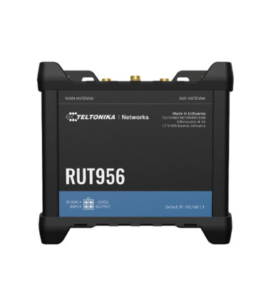 Industrial Router | RUT956 | 802.11n | Mbit/s | 10/100 Mbit/s | Ethernet LAN (RJ-45) ports 4 | Mesh Support No | MU-MiMO No | 2G