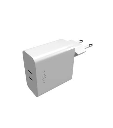 Fixed Dual USB-C Mains Charger, PD support, 65W