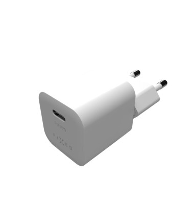 FIXED Mini USB-C Travel Charger 25W, White