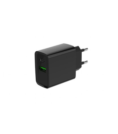 Gembird TA-UC-PDQC20-01-BK 2-port 20W USB fast charger,Black