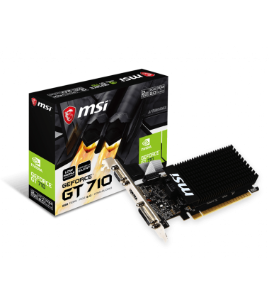 MSI | GT 710 2GD3H LP | NVIDIA | 2 GB | GeForce GT 710 | DDR3 | DVI-D ports quantity 1 | HDMI ports quantity 1 | PCI Express 2.0