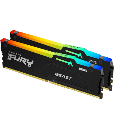 Kingston Fury Beast 64GB DDR5, 6000 MHz, CL30, 288-Pin, DIMM Kit (32GB x 2)