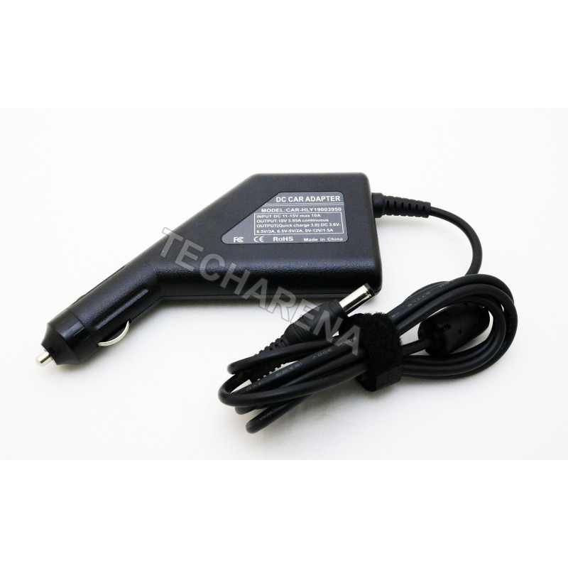 Toshiba 19V 3.95A 5.5x2.5 car charger 75W + USB