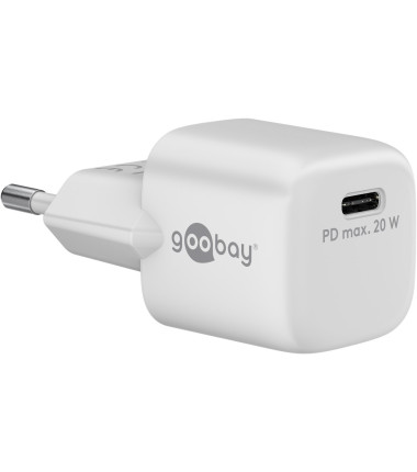 Goobay | USB-C PD GaN Fast Charger Nano (20 W), White