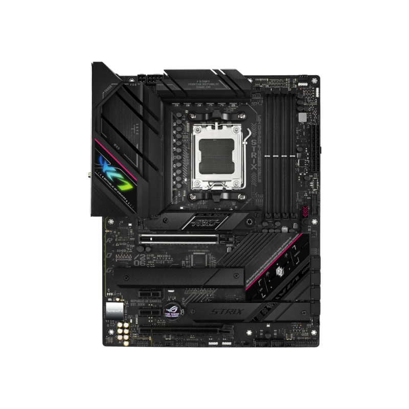 Asus ROG STRIX B650E-F GAMING WIFI Processor family AMD Processor socket AM5 DDR5 DIMM Memory slots 4 Supported hard disk drive 