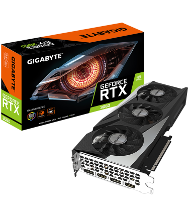 Gigabyte GV-N3060GAMING OC-12GD, LHR version NVIDIA 12 GB GeForce RTX 3060 GDDR6 PCI-E 4.0 x 16 Processor frequency 1837 MHz HDM