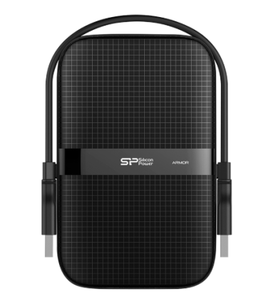 Silicon Power Portable Hard Drive Armor A60 1000 GB USB 3.2 Black