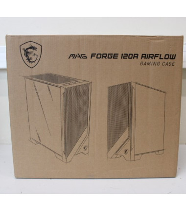 SALE OUT. MSI MAG FORGE 120A AIRFLOW | PC Case | MAG FORGE 120A AIRFLOW | Side window | Black | Mid-Tower | DAMAGED PACKAGING | 