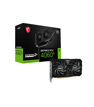 GeForce RTX 4060 Ti 8G VENTUS 2X BLACK E1 OC | NVIDIA | 8 GB | GeForce RTX 4060 Ti | GDDR6 | HDMI ports quantity 1 | PCI Express