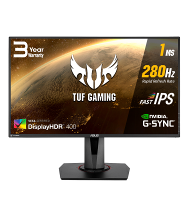 Asus TUF Gaming VG279QM 27 " IPS FHD 16:9 1 ms 400 cd/m² Black HDMI ports quantity 2 x HDMI 2.0 280 Hz