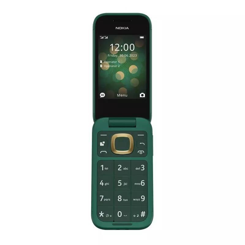 Nokia | 2660 Flip 4G | Green | 2.8 " | TFT LCD | 48 MB | 128 MB | Dual SIM | Nano-SIM | 3G | Bluetooth | 4.2 | USB version micro