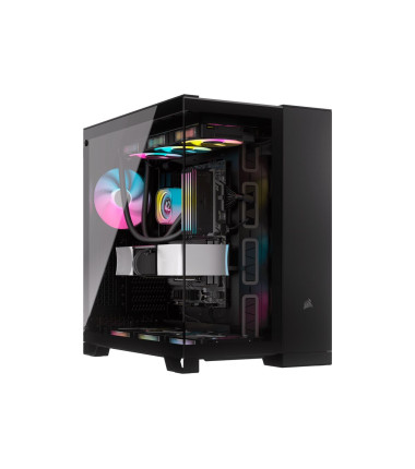 Corsair 6500X Mid-Tower Dual Chamber PC Case, Black/Obsidian Aluminum