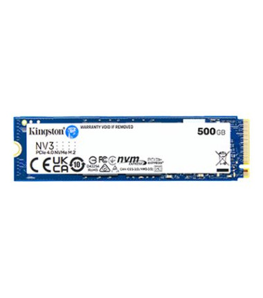 Kingston SSD | NV3 | 500 GB | SSD form factor M.2 2280 | Solid-state drive interface PCIe NVMe Gen 4.0 (x4) | Read speed 5000 MB