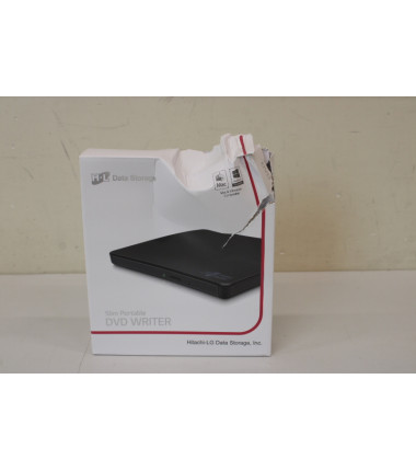 H.L Data Storage Ultra Slim Portable DVD-Writer | GP57EB40 | Interface USB 2.0 | DVD±R/RW | CD read speed 24 x | CD write speed 