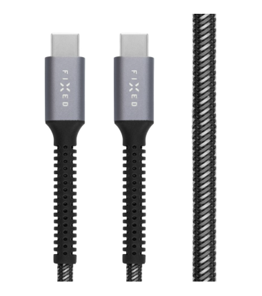 Fixed | Armor Cable USB-C/USB-C, 2 m, 240W | FIXDA-CC2-GR