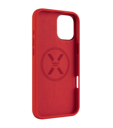 Fixed MagFlow | Back cover | Apple | iPhone 16 Plus | Liquid silicon | Red