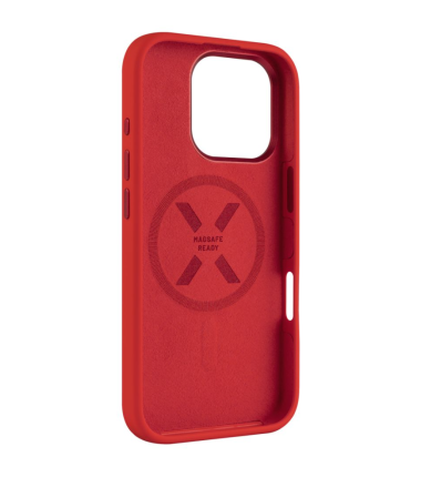 Fixed MagFlow | Back cover | Apple | iPhone 16 Pro | Liquid silicon | Red