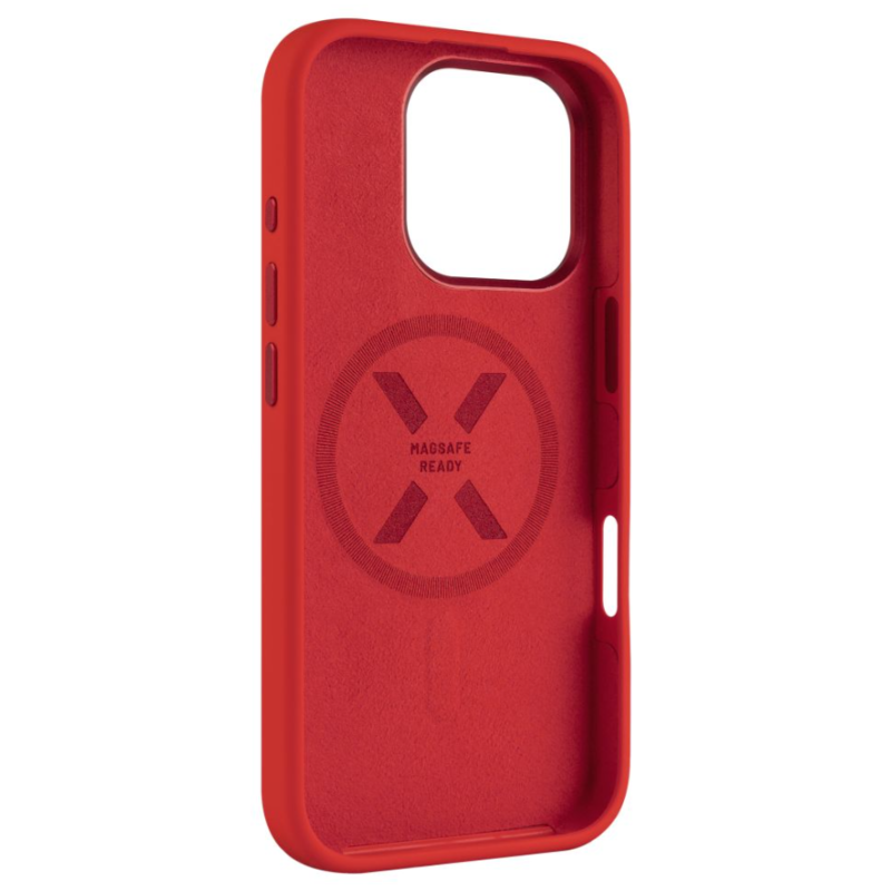 Fixed MagFlow | Back cover | Apple | iPhone 16 Pro | Liquid silicon | Red