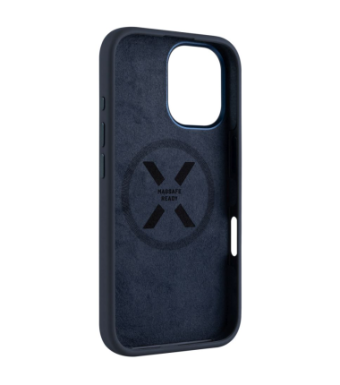 Fixed MagFlow | Back cover | Apple | iPhone 16 | Liquid silicon | Blue