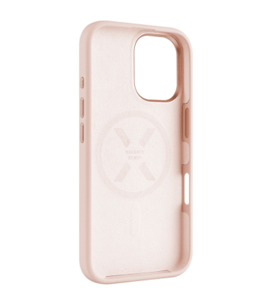 Fixed MagFlow | Back cover | Apple | iPhone 16 | Liquid silicon | Pink